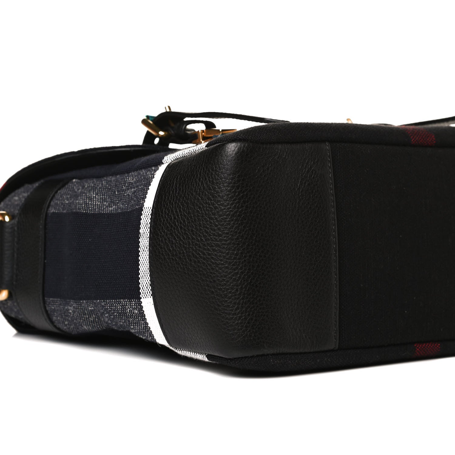 Burberry Canvas Mega Check Small Baildon Messenger Bag Navy 4 of 10