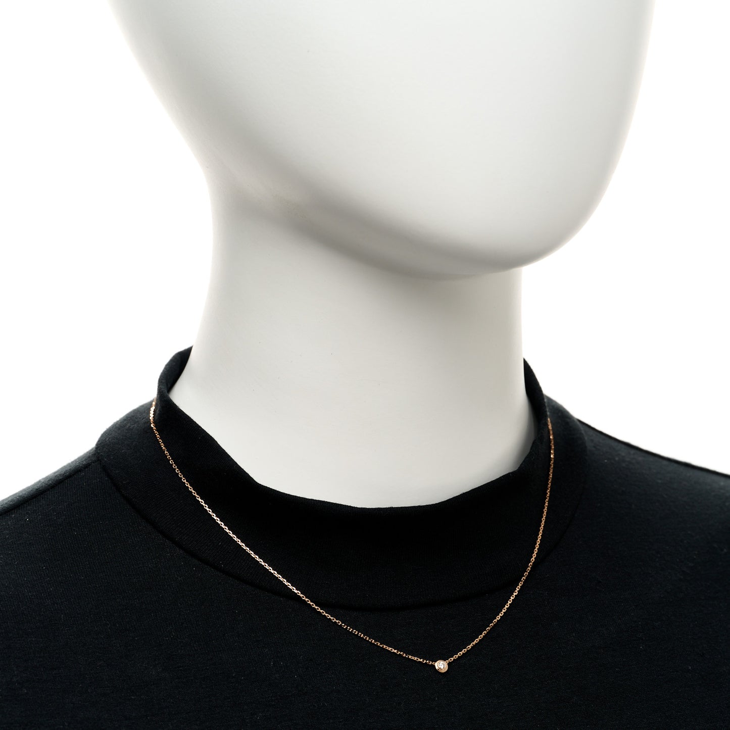 18K Pink Gold Diamond XS D'Amour Pendant Necklace