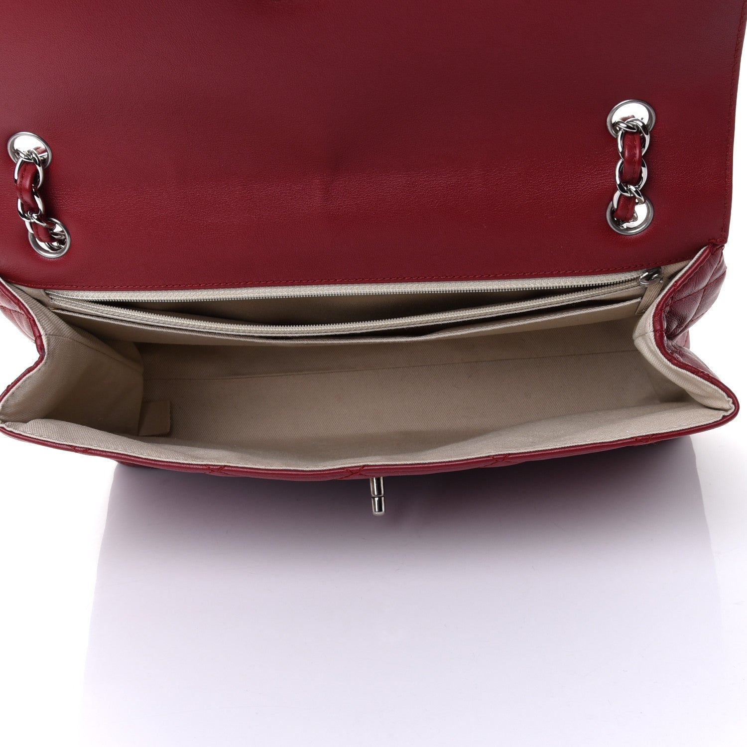Chanel Calfskin Quilted In The Business Flap Bag Red 4 of 4
