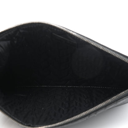 Chanel Sheepskin Chevron Quilted Medium Cosmetic Case Black 5 of 9