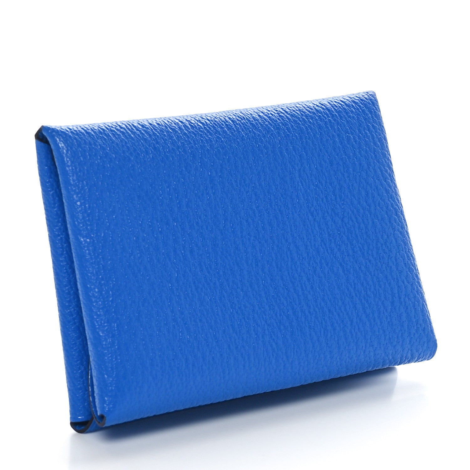 Hermes Chevre Mysore Calvi Duo Card Case Bleu Hydra 3 of 9
