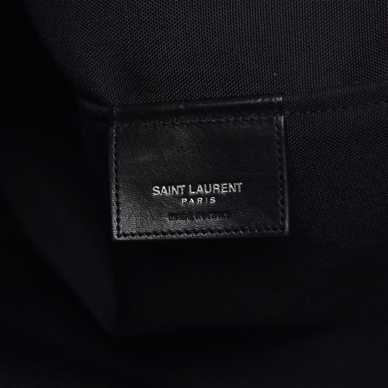 Saint Laurent Canvas Leopard Beach Shopping East West Tote Black 6 of 9