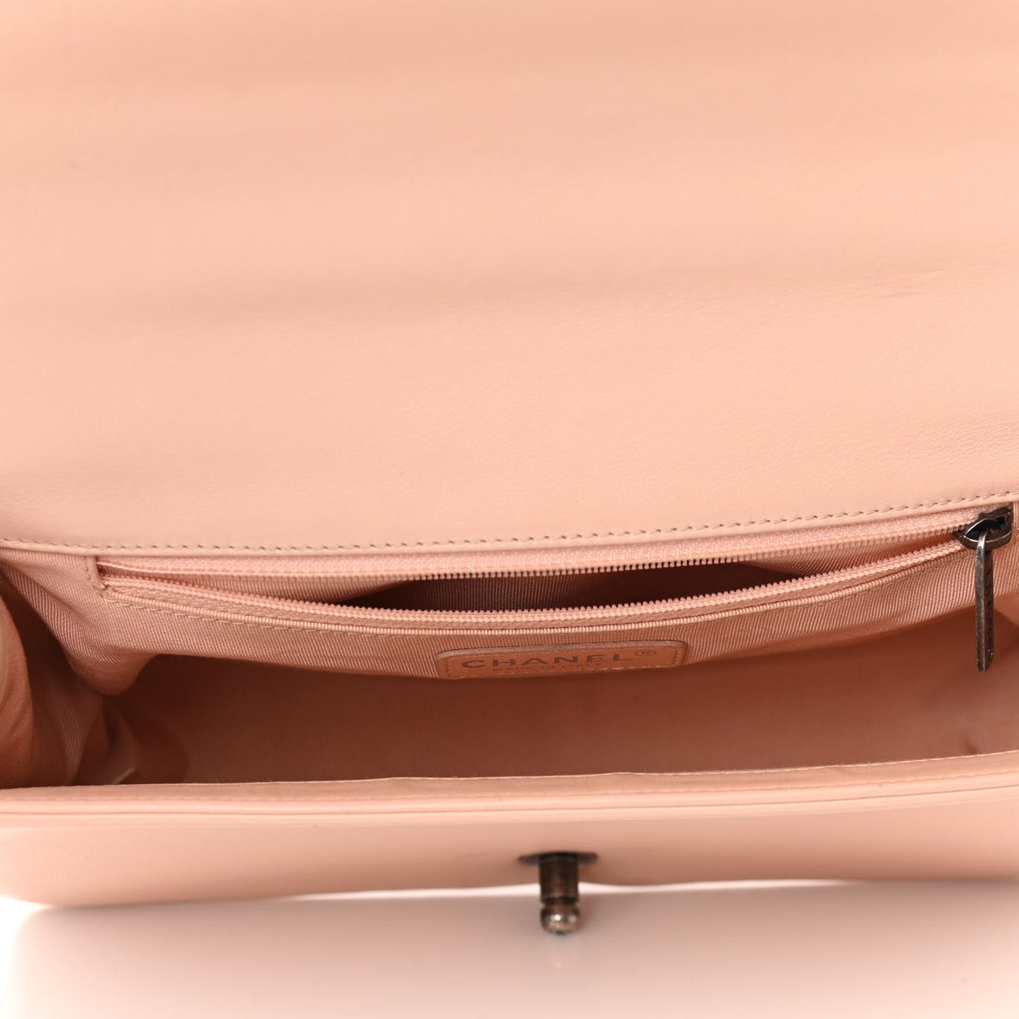 Calfskin Quilted New Medium Boy Flap Light Pink