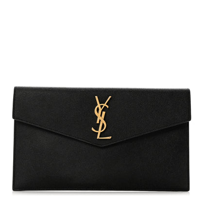 Saint Laurent Grain De Poudre Uptown Pouch Black 1 of 7