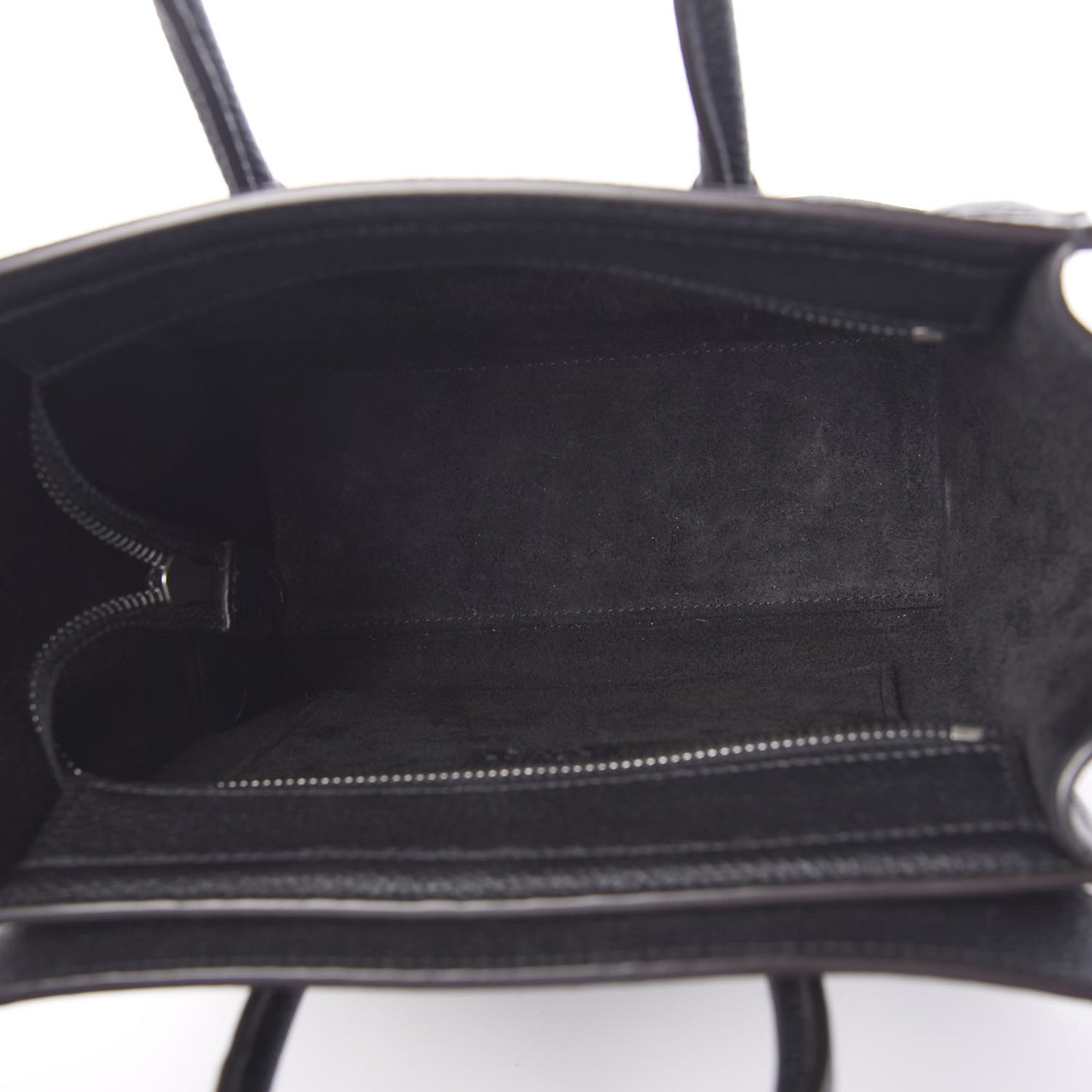 Drummed Calfskin Nano Luggage Black