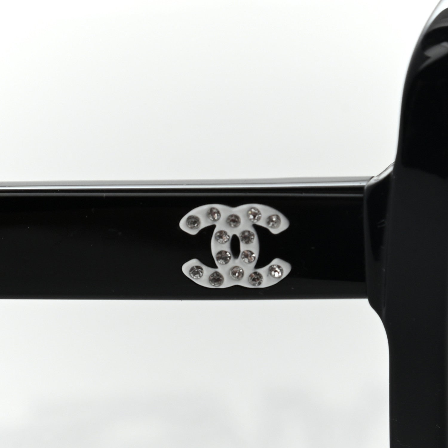 Chanel Acetate Strass Square Sunglasses 5422-B-A Black White 9 of 9