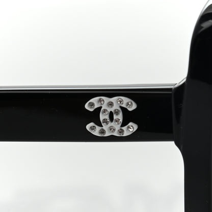 Chanel Acetate Strass Square Sunglasses 5422-B-A Black White 9 of 9