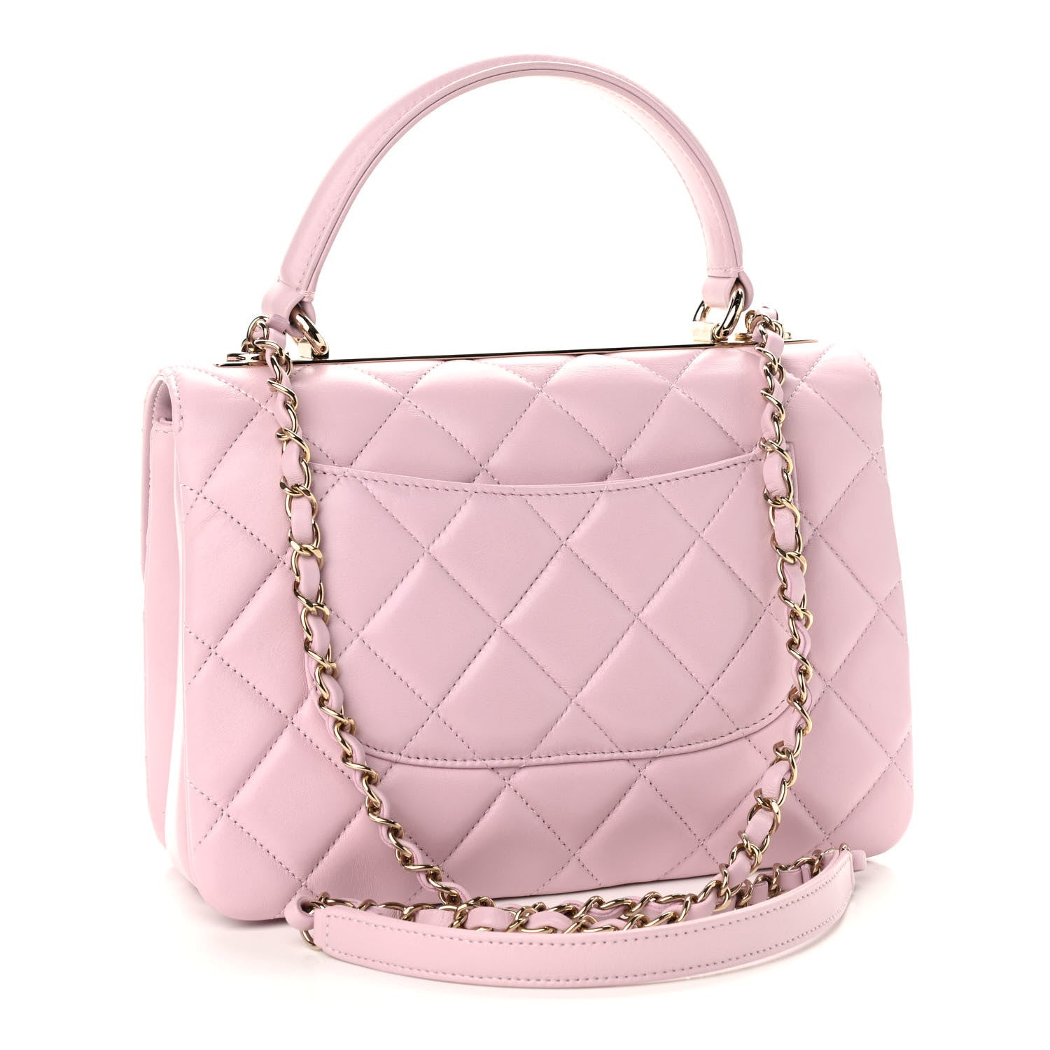 Chanel Lambskin Quilted Small Trendy CC Flap Dual Handle Bag Light Pink 3 of 9