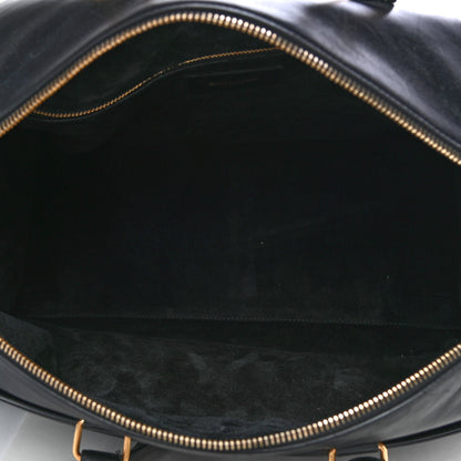 Saint Laurent Calfskin Classic Duffle 12 Black 4 of 5