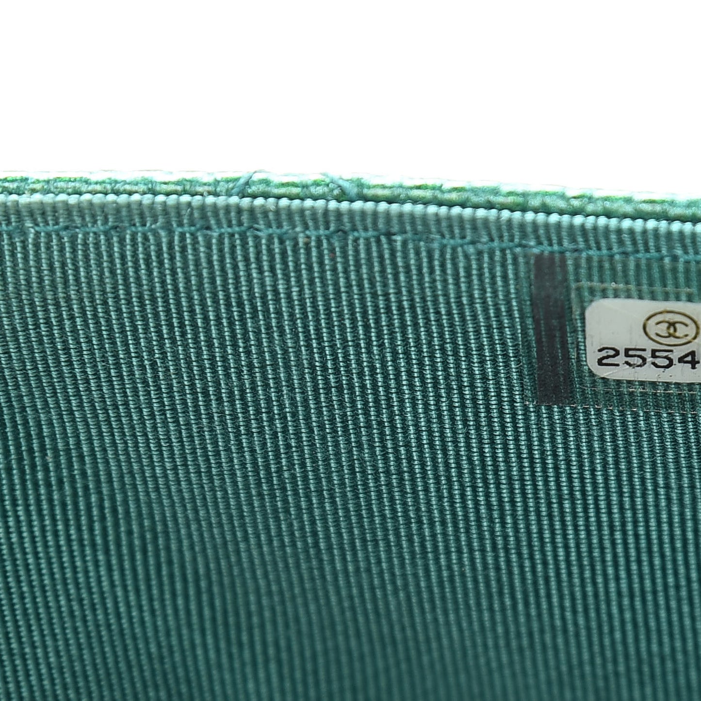 Metallic Caviar Quilted Wallet On Chain WOC Green
