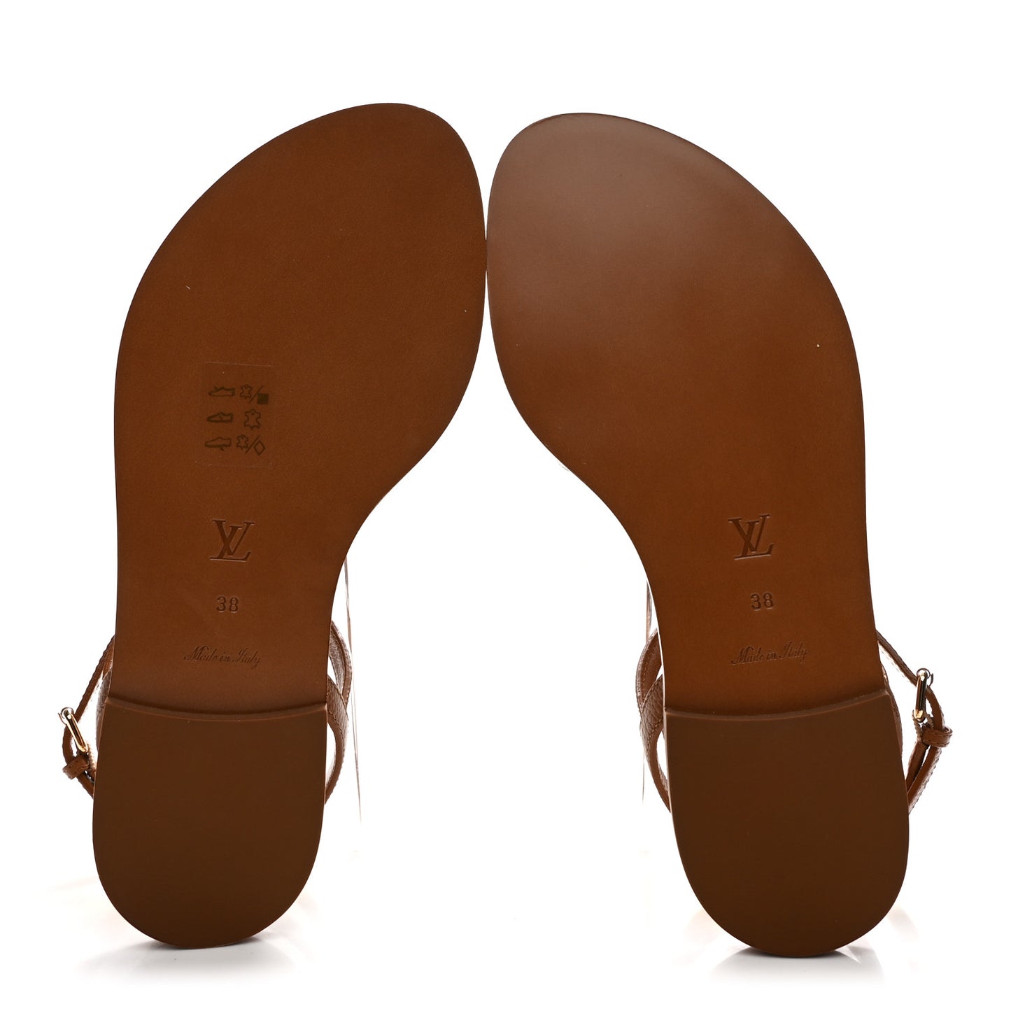 Monogram Explorer Flat Sandals 38 Cognac Brown