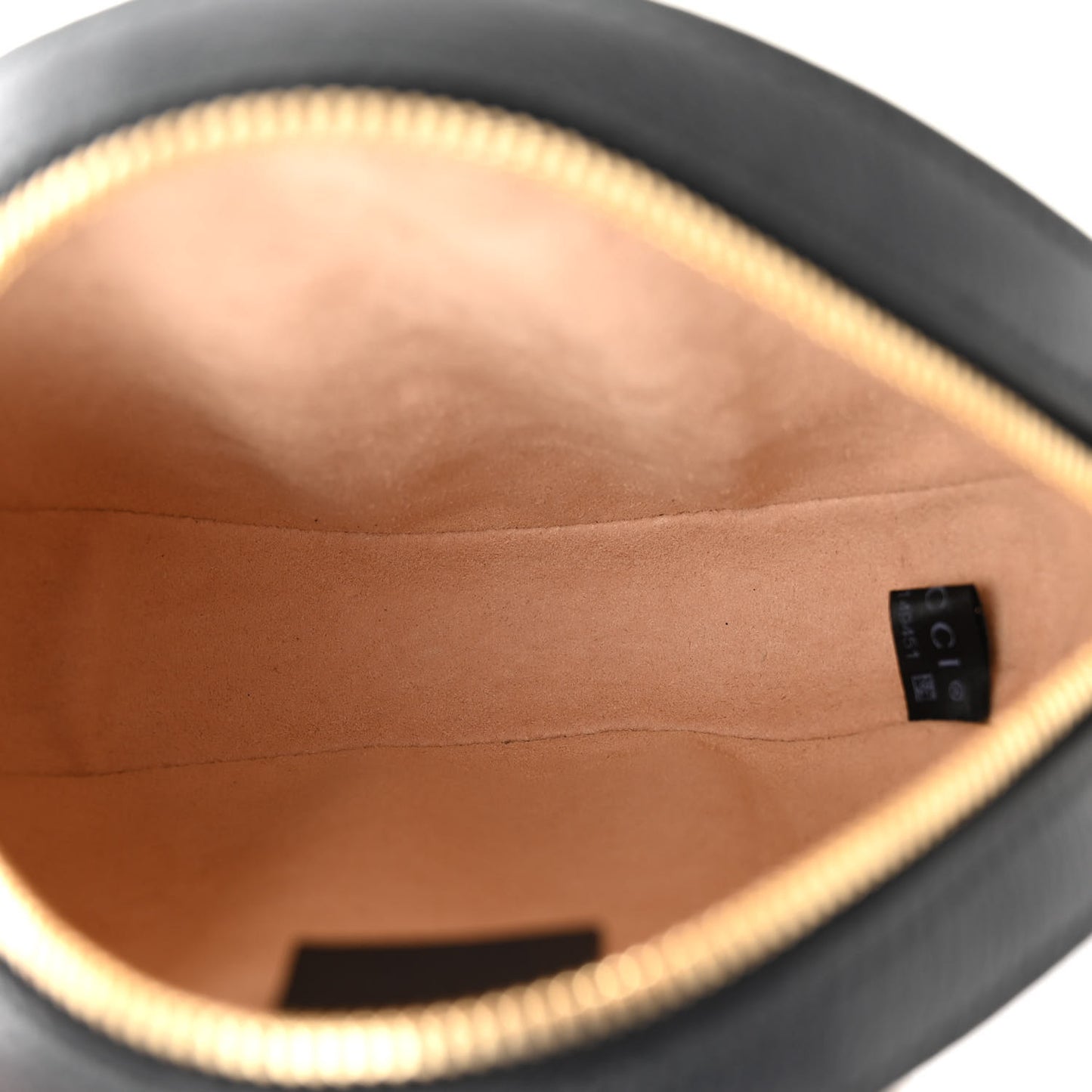 Grained Calfskin Web Mini Ophidia Round Shoulder Bag Black