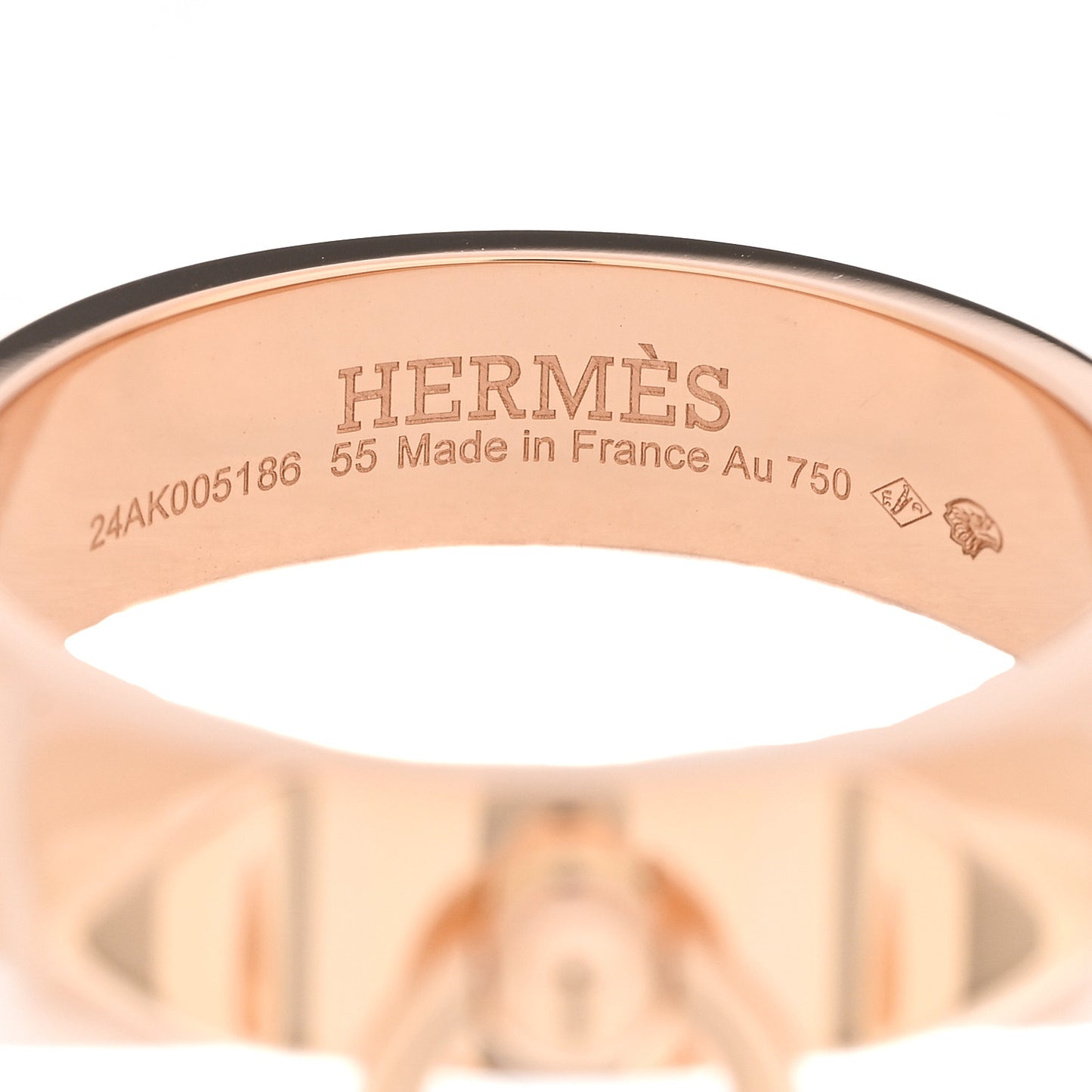 18K Rose Gold PM Collier De Chien Ring 55 7.25