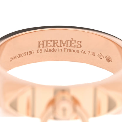 Hermes 18K Rose Gold PM Collier De Chien Ring 55 7.25 4 of 4