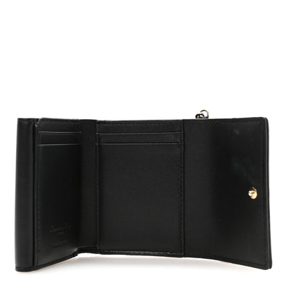 Christian Dior Lambskin Cannage Lady Dior Lotus Wallet Black 5 of 8