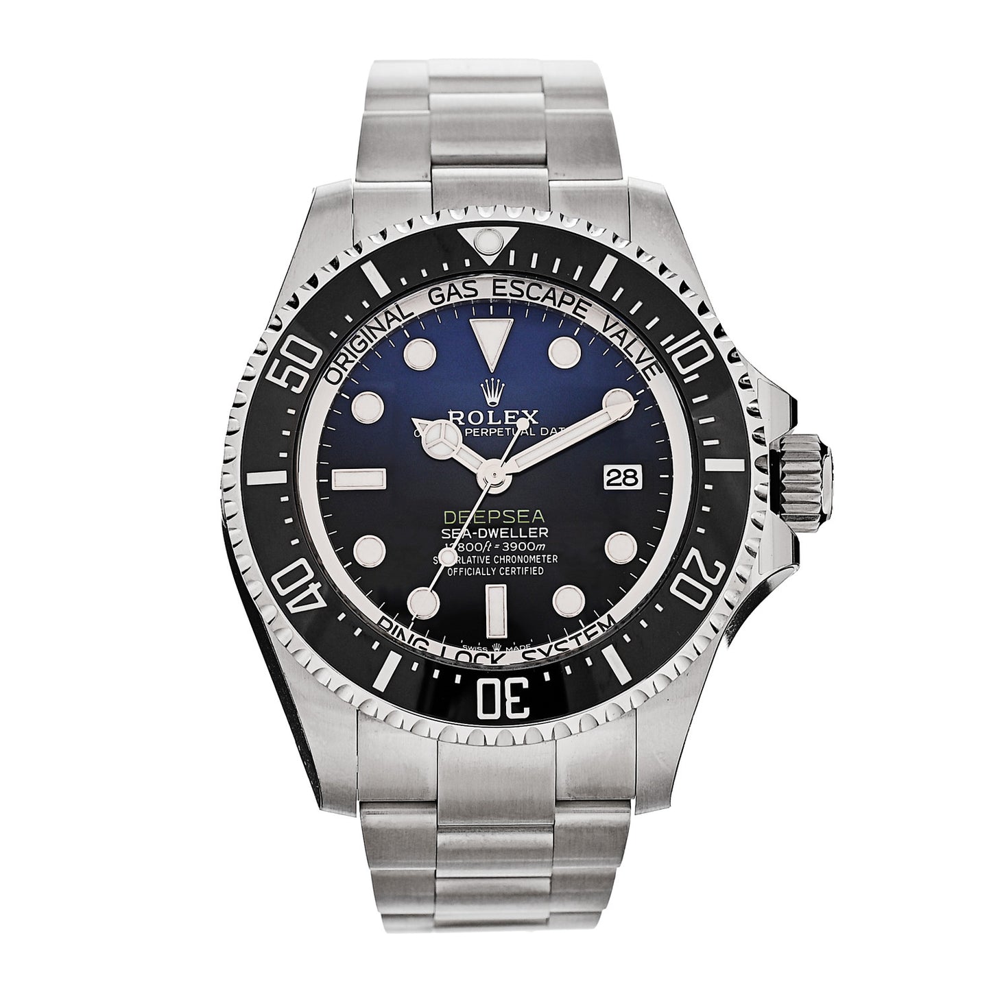 Stainless Steel 44mm Oyster Perpetual Date Sea-Dweller Deepsea James Cameron Watch Blue 136660