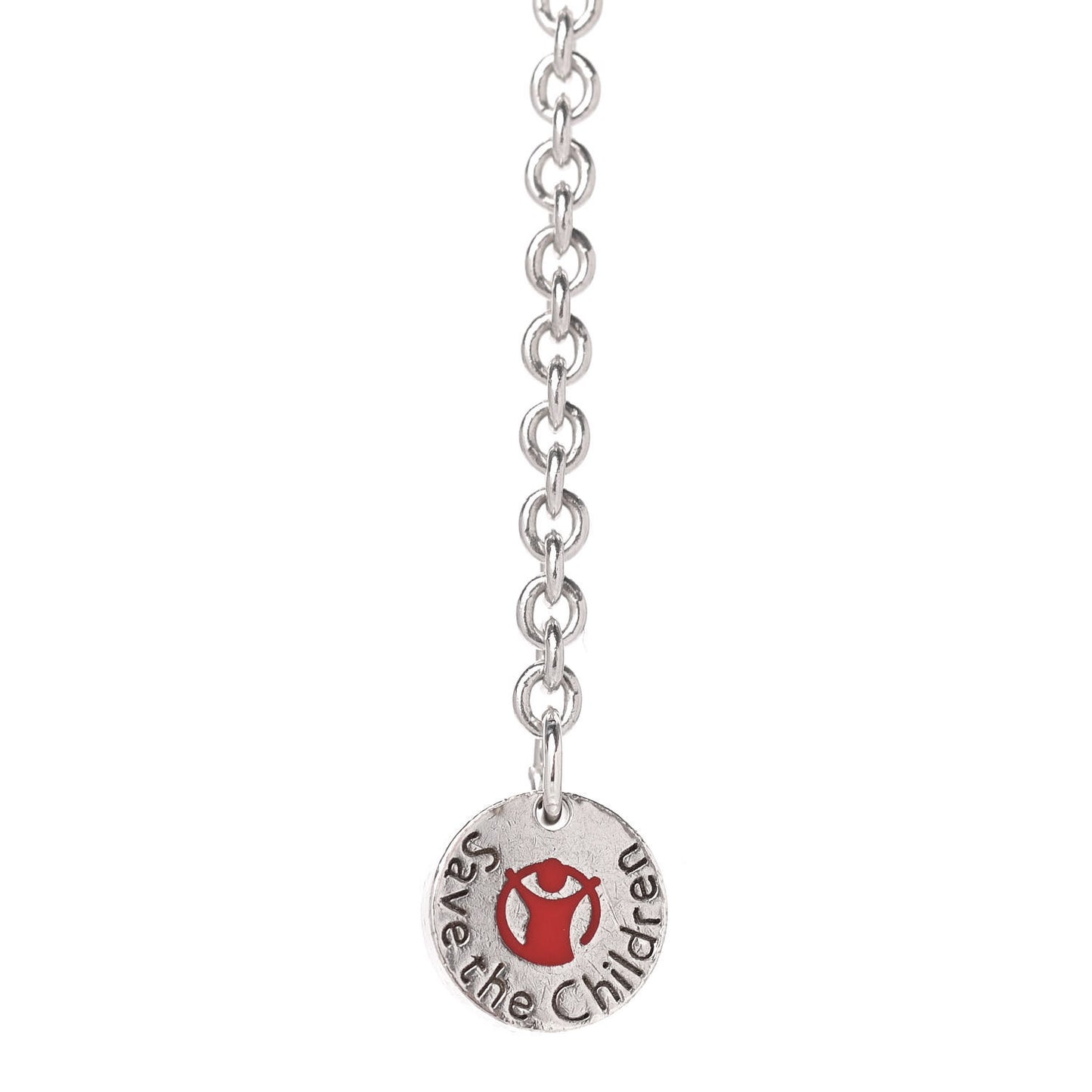 Sterling Silver Ceramic Save The Children Pendant Necklace