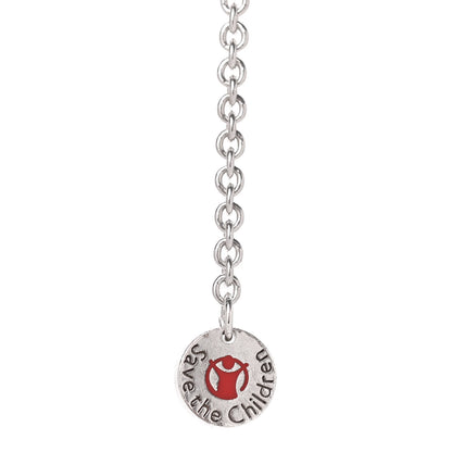 Bulgari Sterling Silver Ceramic Save The Children Pendant Necklace 6 of 6