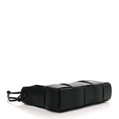 Bottega Veneta Calfskin Maxi Intrecciato Cassette Pouch On Strap Black 4 of 8