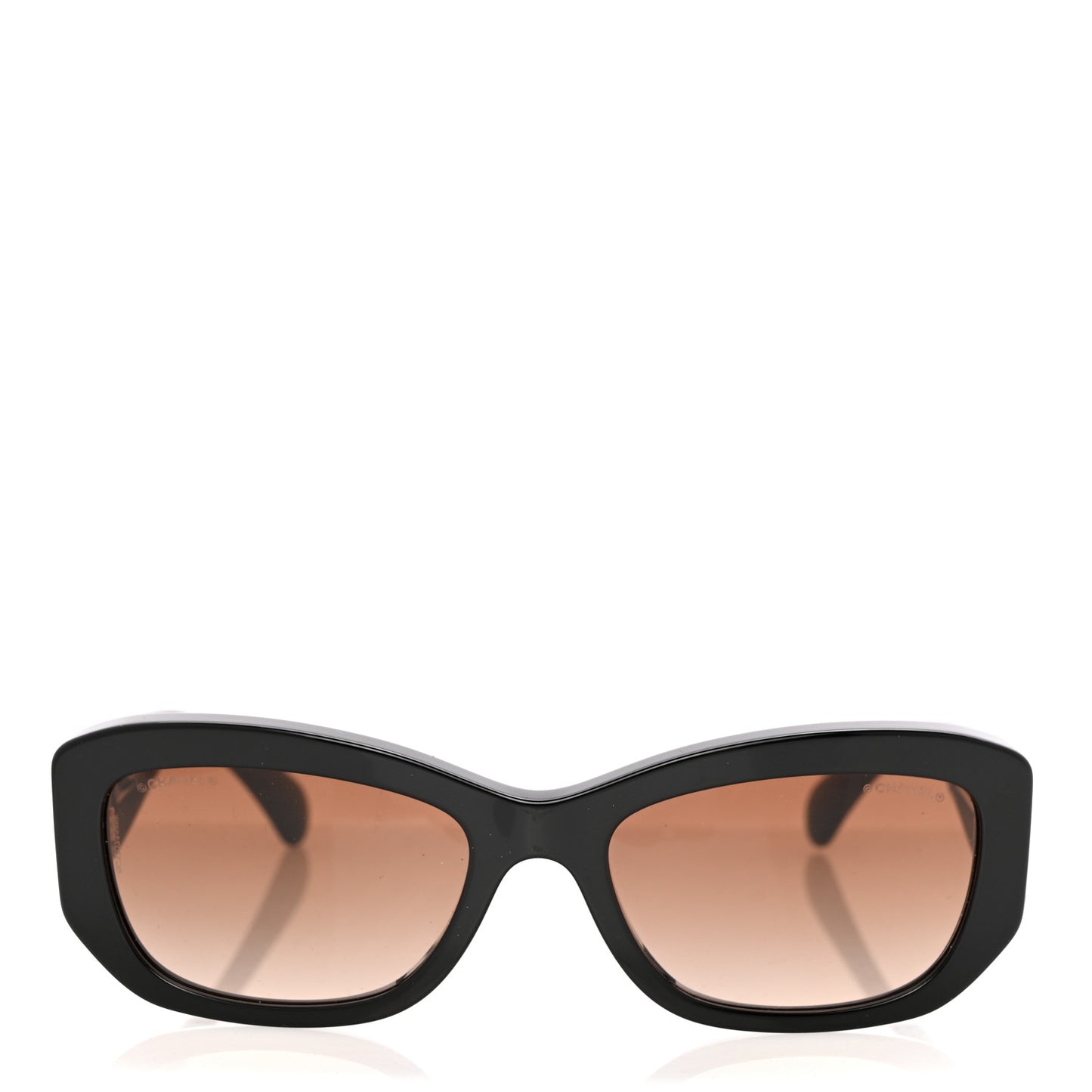 Acetate Rectangle Sunglasses 5493 Black Brown