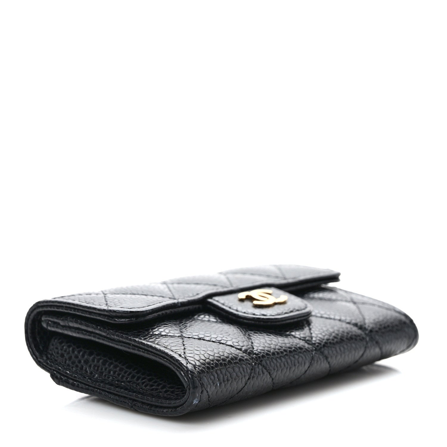 Chanel Caviar Quilted Flap Card Holder Wallet Black 4 of 8