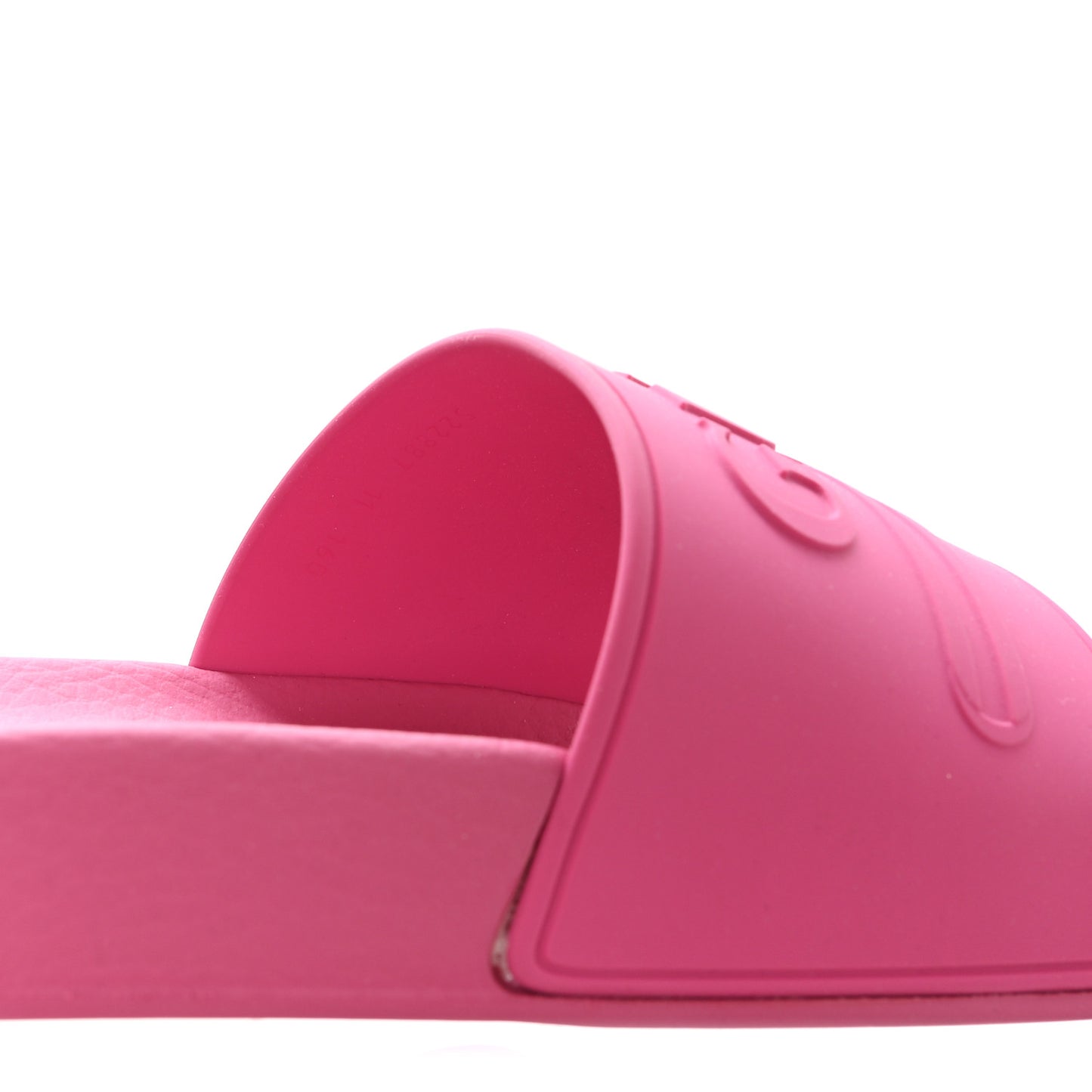 Rubber Logo Stamped Mens Slide Sandals 11 Fuchsia