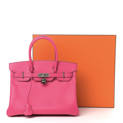Hermes Epsom Horseshoe Birkin 30 Rose Tyrien Iris 10 of 10