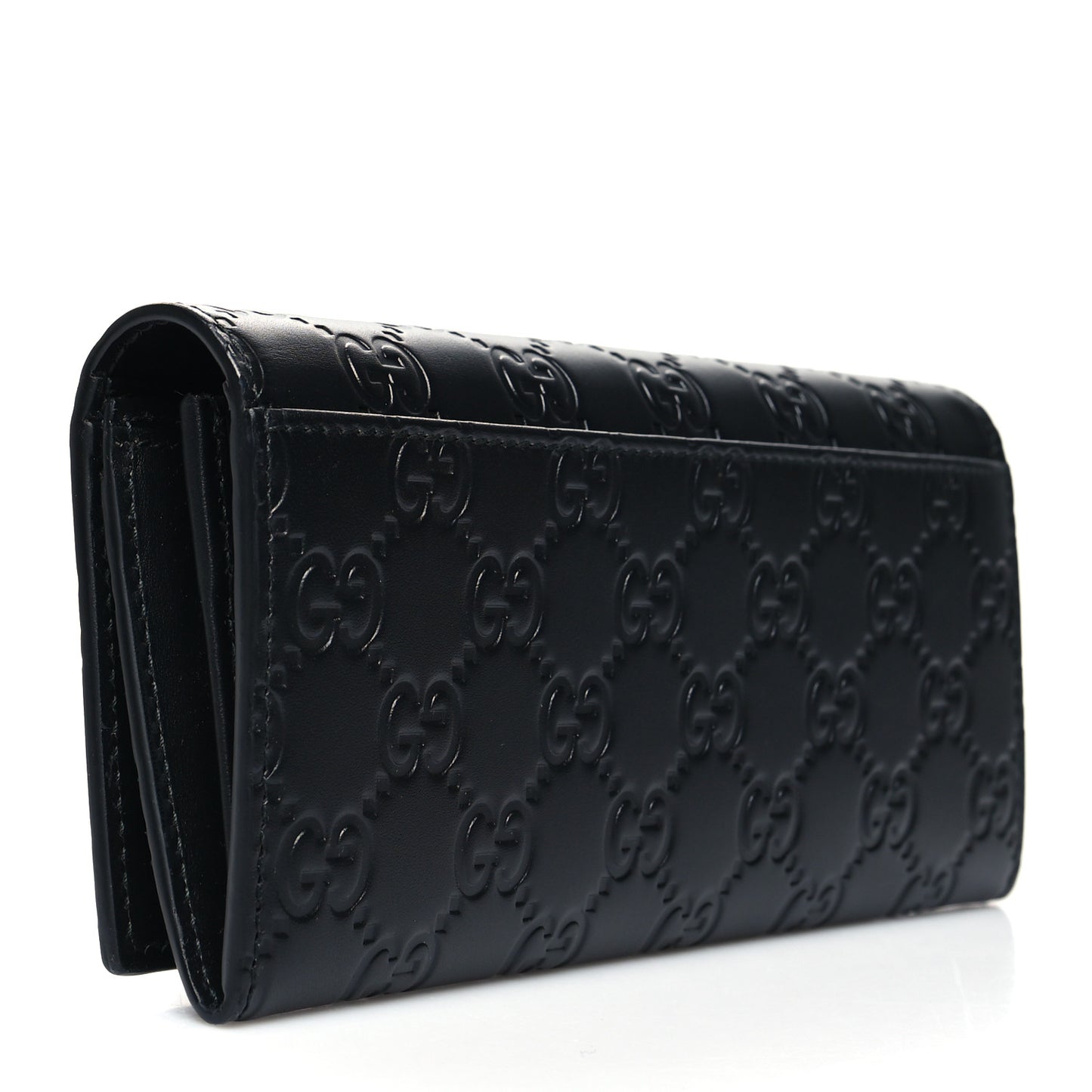 Guccissima Avel Continental Flap Wallet Black