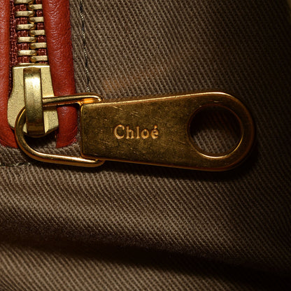 Chloe Calfskin Large Marcie Satchel Red 6 of 9