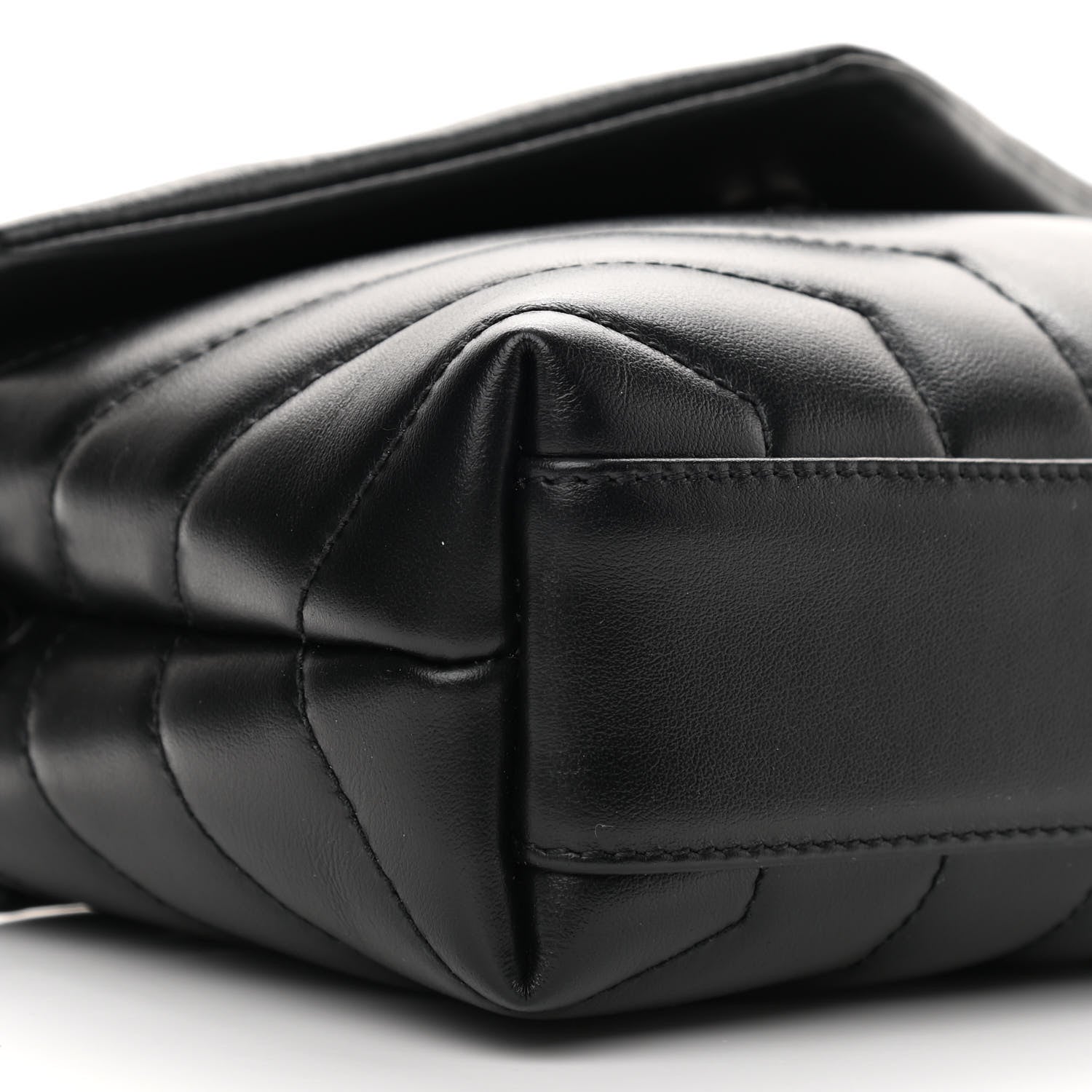 Saint Laurent Calfskin Y Quilted Monogram Toy Loulou Crossbody Bag Black 9 of 10