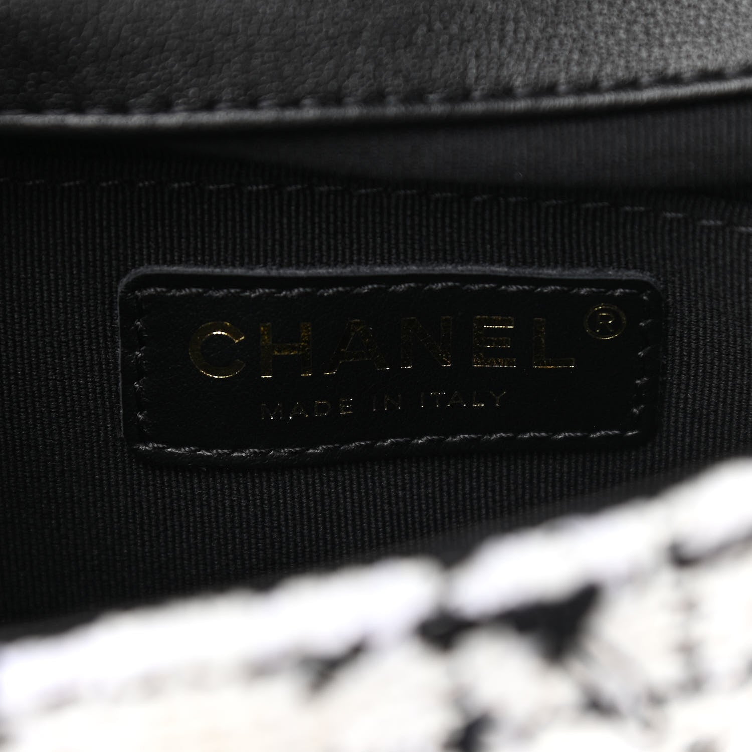 Chanel Tweed Braided Calfskin Mini My Own Frame Flap Grey Black 7 of 11