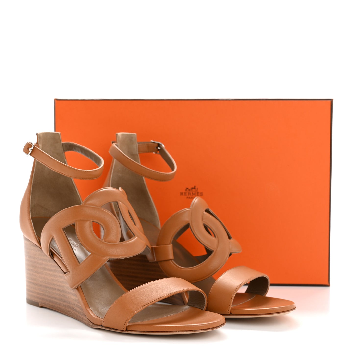 Nappa Brisbane Wedge Sandals 39 Naturel