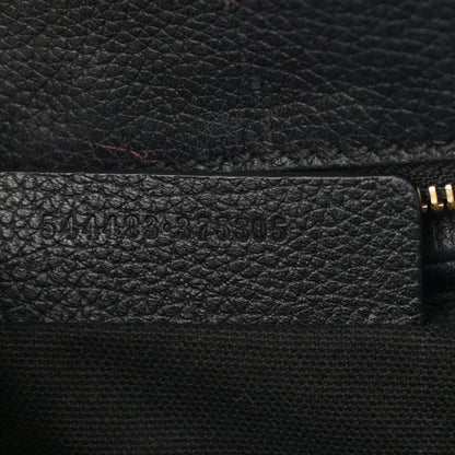 Alexander McQueen Pebbled Calfskin Large Skull Padlock Zip Around Tote Black 6 of 15