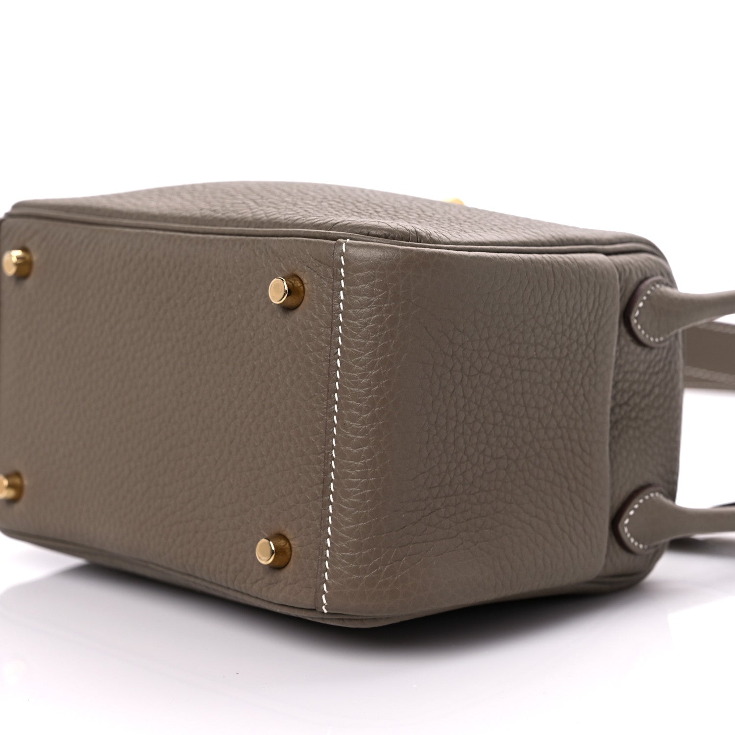 Hermes Taurillon Clemence Mini Lindy 20 Etoupe 8 of 9