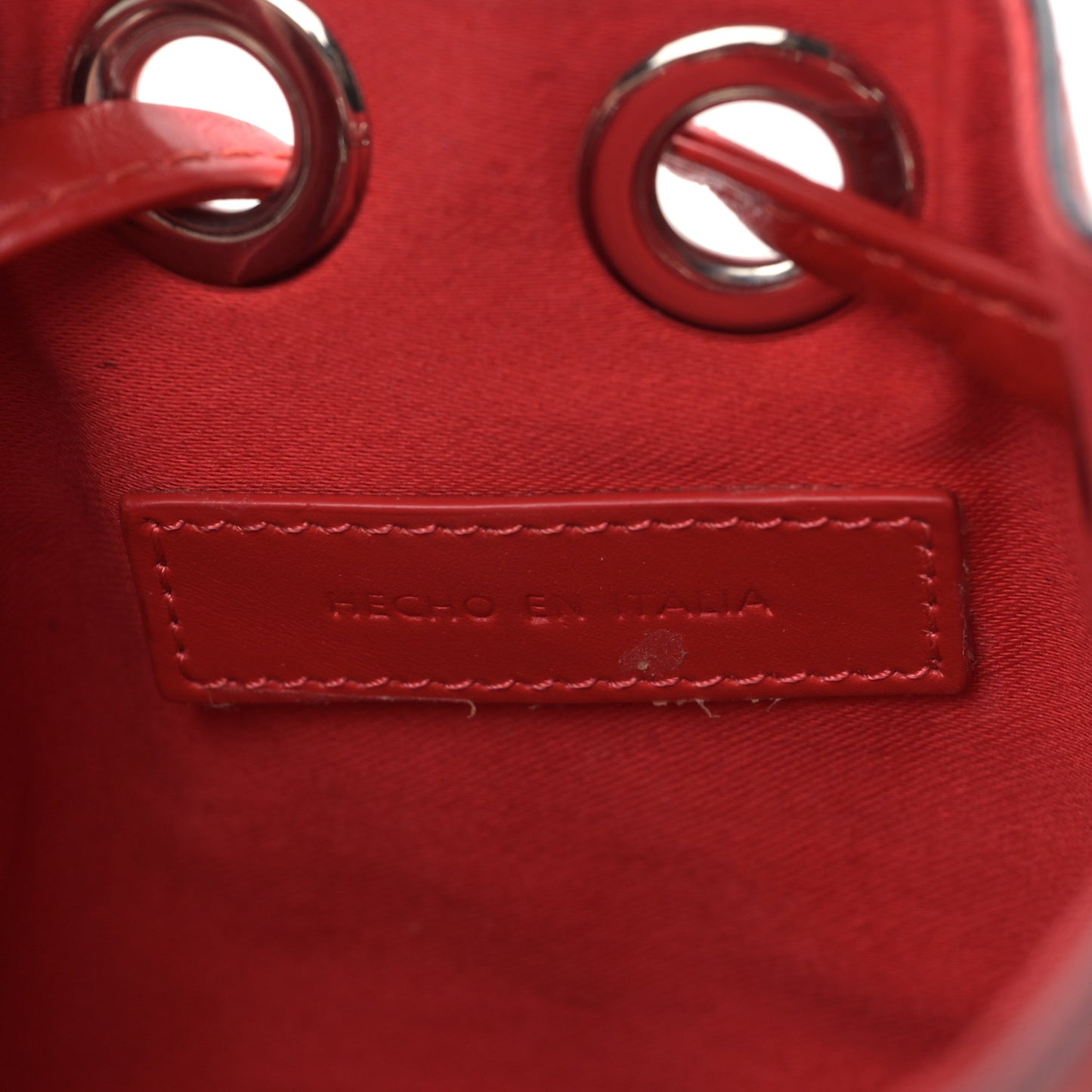 Calfskin Marie Jane Bucket Red