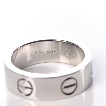Cartier 18K White Gold 5.5mm LOVE Ring 49 4.75 4 of 6