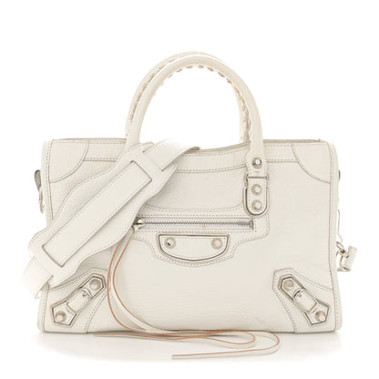 Balenciaga Chevre Silver Metallic Edge Hardware S City White 1 of 27