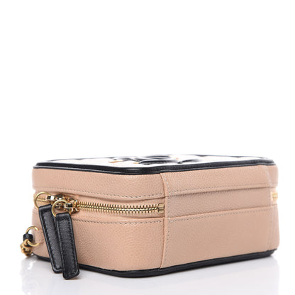 Chanel Caviar Quilted Small CC Filigree Vanity Case Beige Black 5 of 12
