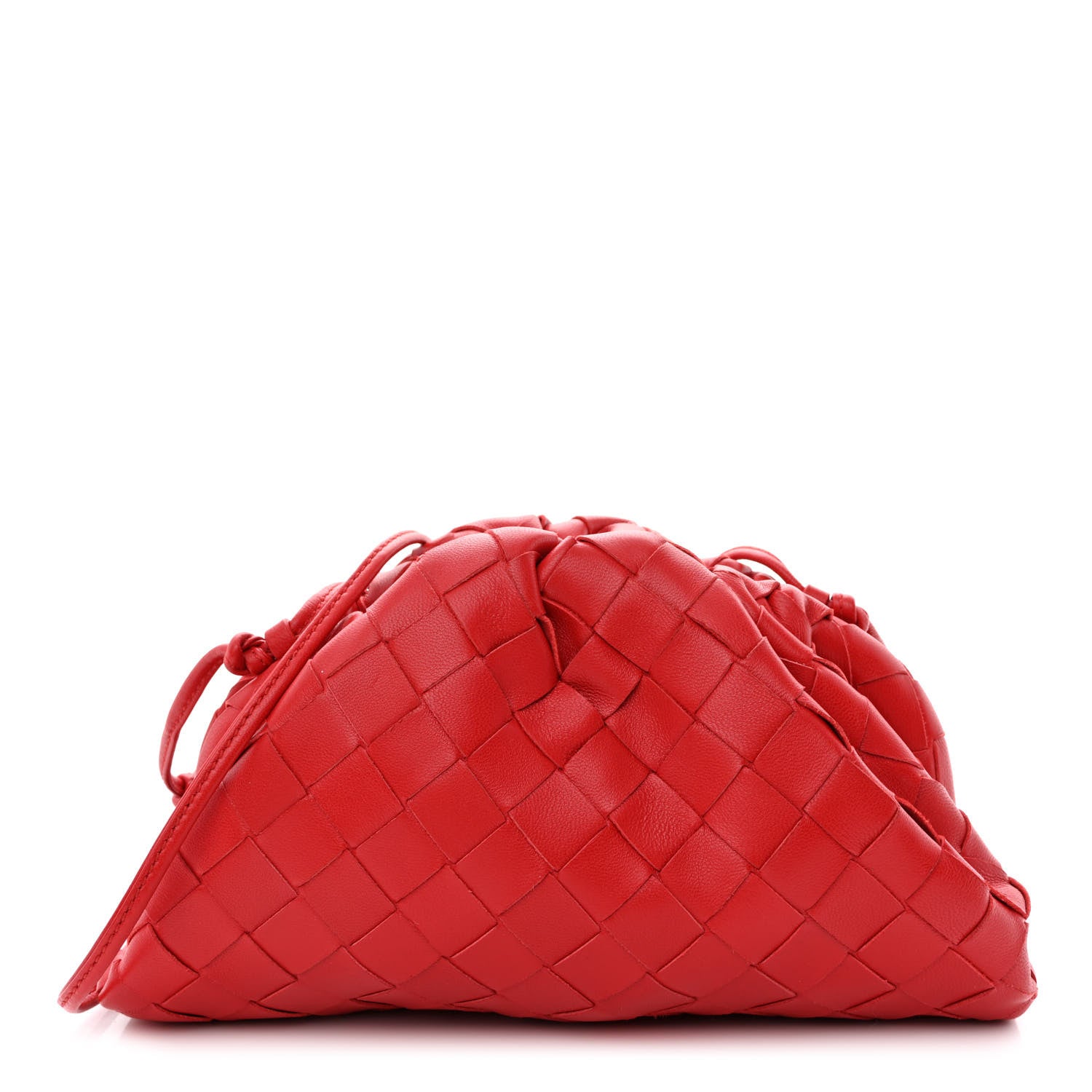 Bottega Veneta Nappa Intrecciato The Mini Pouch Bright Red 1 of 10