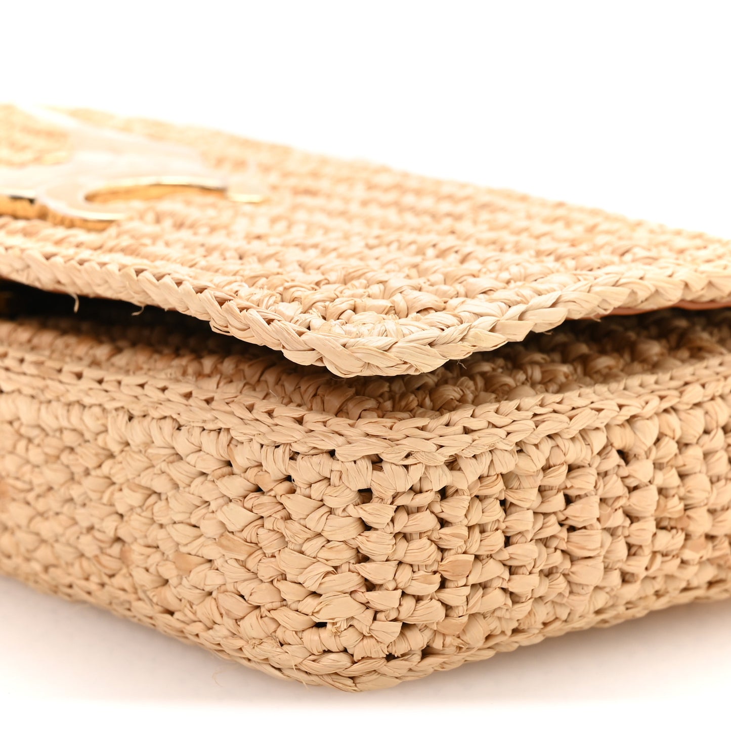 Raffia Calfskin Multipochette Natural