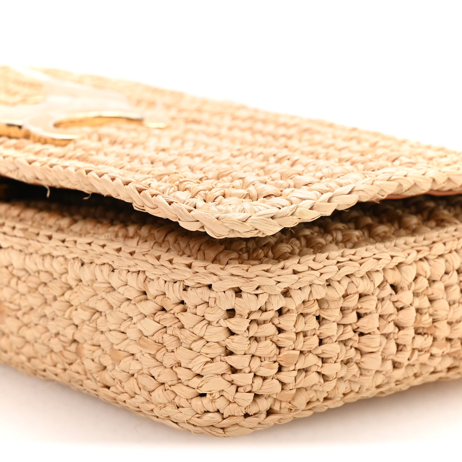 Celine Raffia Calfskin Multipochette Natural 11 of 12