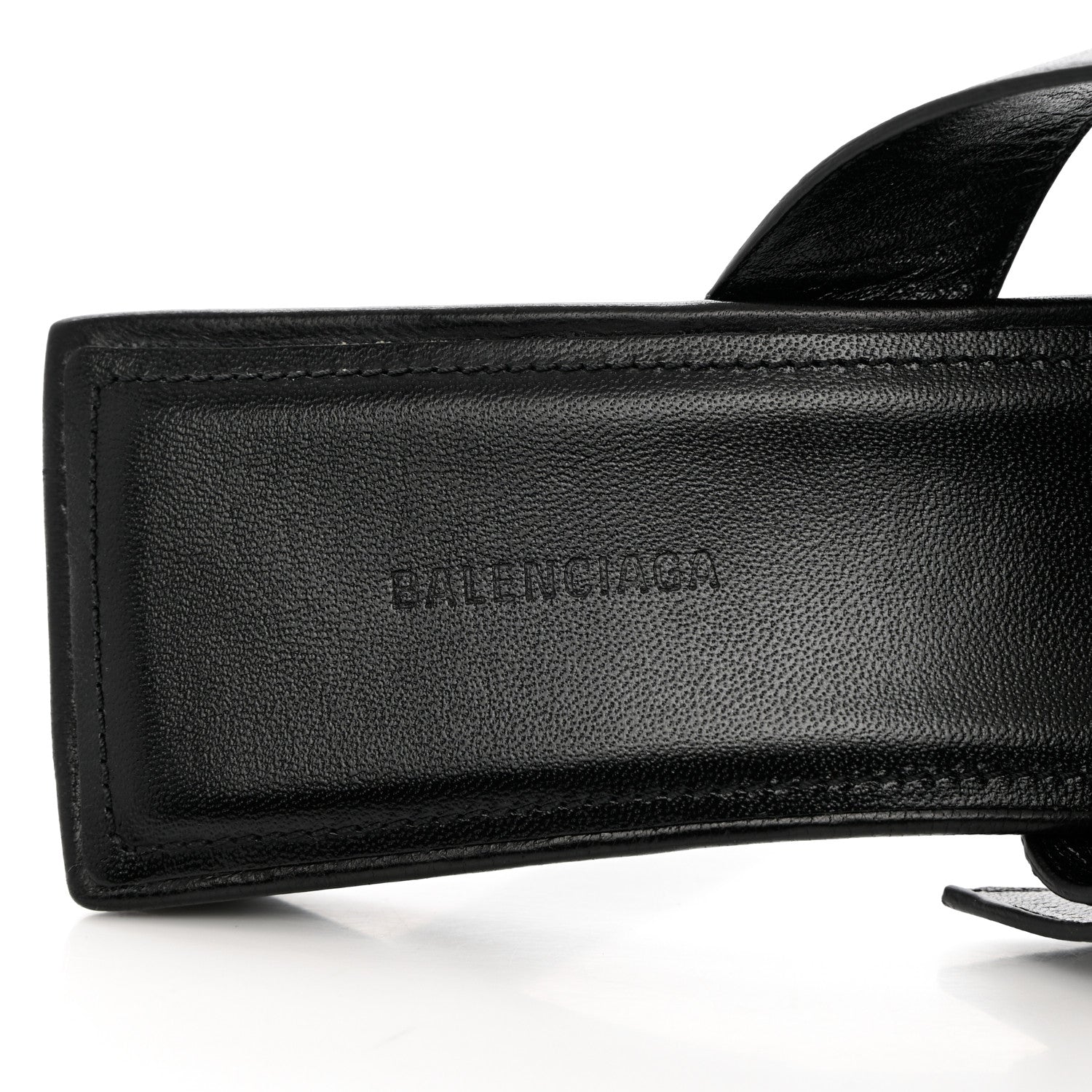 Balenciaga Shiny Sheepskin Bluckle K 80mm Sandals 39 Black 7 of 11