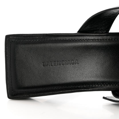 Balenciaga Shiny Sheepskin Bluckle K 80mm Sandals 39 Black 7 of 11