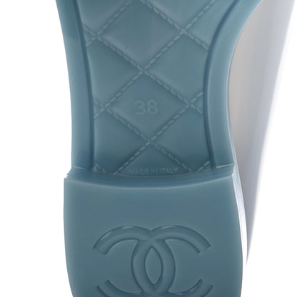 Chanel Rubber Rain Boots 38 Light Blue 13 of 18