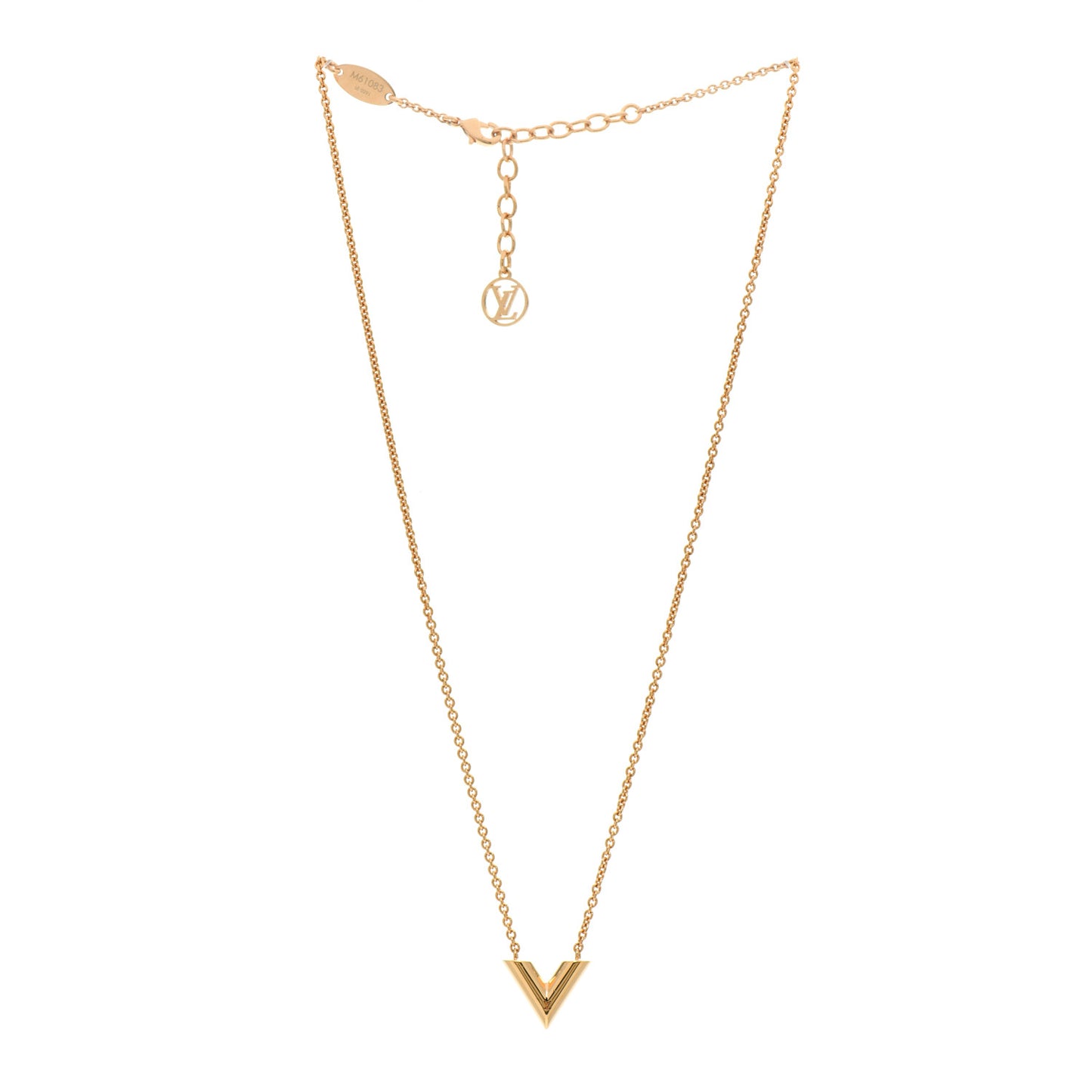 Brass Essential V Necklace Gold