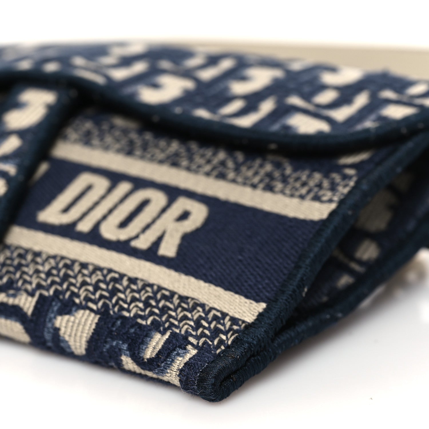 Christian Dior Oblique Slim Saddle Pouch Blue 10 of 10