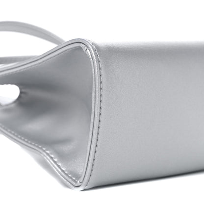 Telfar Metallic Vegan Leather Small Shopping Bag Silver 7 of 8