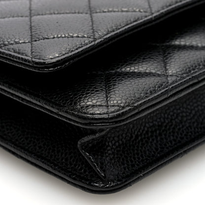 Chanel Caviar Quilted Wallet On Chain WOC Black 9 of 11