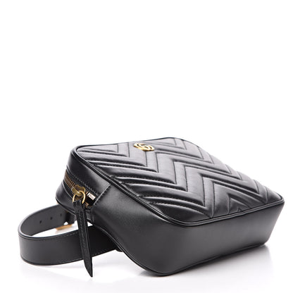 Gucci Calfskin Matelasse Mens GG Marmont Belt Bag 90 36 Black 4 of 10
