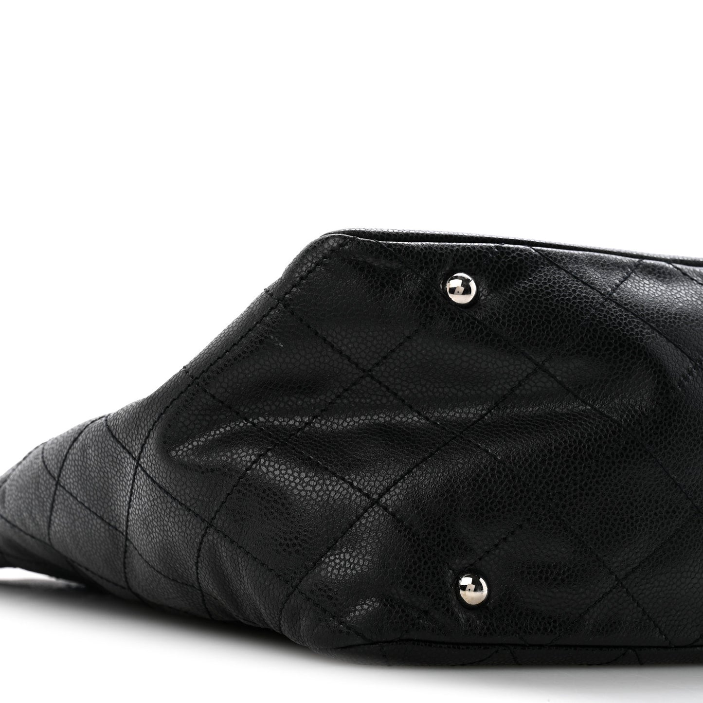 Soft Caviar Large Timeless CC Shopping Tote Black